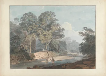 Rocky River Scene med Sepoys
