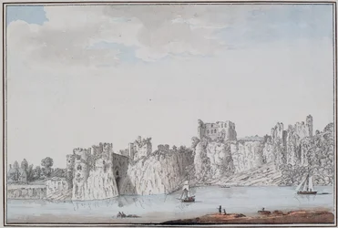 Chepstow Castle (bläck  akvarell på papper)