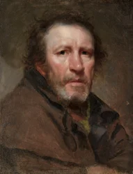 "Old Pat," The Independent Beggar, ca. 1819 (olja på trä)