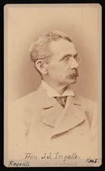Porträtt av John James Ingalls 1833-1900, mellan 1876 och 1880.