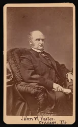 Porträtt av John Wells Foster 1815-1873, mellan 1872 och 1873.