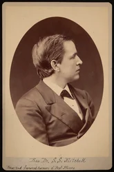 Porträtt av pastor Samuel Swain Mitchell 1839-1919, mellan 1876 och 1880.