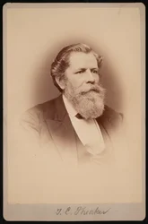 Porträtt av Thomas Clarke Theaker 1812-1883, mellan 1876 och 1880.