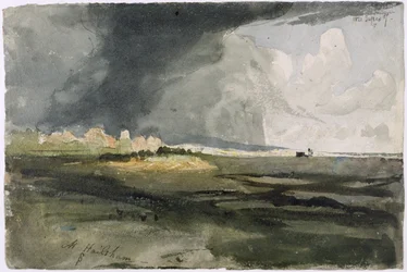 At Hailsham, Sussex: A Storm Approaching, 1821 (wc över grafit på papper)