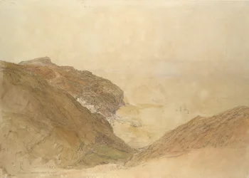 Utsikt över Clovelly, Devon, ca. 1848-49.