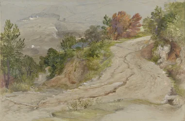 Väg i ett italienskt bergslandskap
