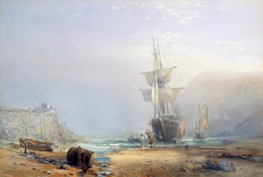 En disig morgon på kusten av Devon, 1853