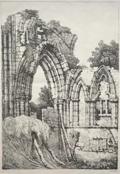 En serie gamla byggnader och lantliga stugor i norra England: I York, Ruins