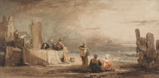 Figurer på en strand