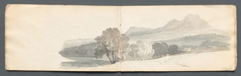 Skissbok: Eildon Hills, 1814.