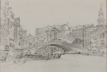 Rialto, Venedig, okänt datum (akvarell på papper)