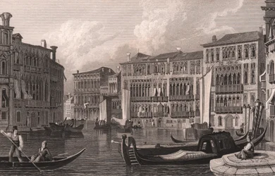 Vy från Canal Grande (Canal Grande) av Ca