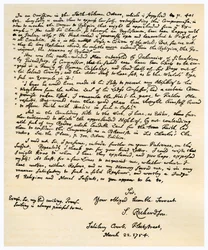 Brev från Samuel Richardson, 22 mars 1754.