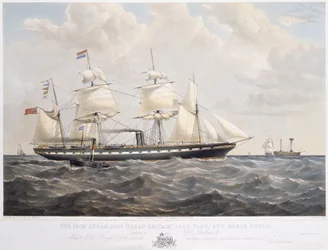 Järnångfartyget "Great Britain", 3500 ton, 500 hästkrafter
