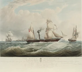 Nigerianska expeditionen, vid sammanflödet av floderna Niger och Benoue, fartygen Albert, Sudan och Wilberforce utanför Holyhead (Wales), augusti-oktober 1841