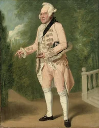 Thomas King som Lord Ogleby (olja på duk)