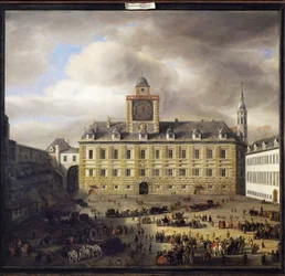 Inner Burgplatz i Wien (målning på ek)