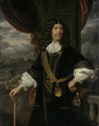 Porträtt av Mattheus van den Broucke (1620-1685). rådman i Indien