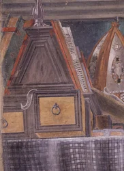 Detalj från St. Augustine in his Cell, ca 1480 freskdetalj från 29143