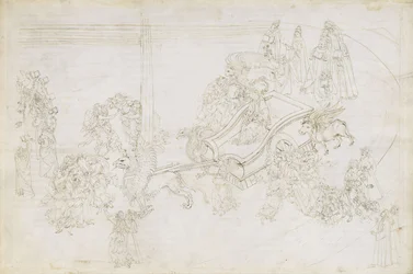Illustration till den gudomliga komedin av Dante Alighieri Purgatorio 31, 1480-1490