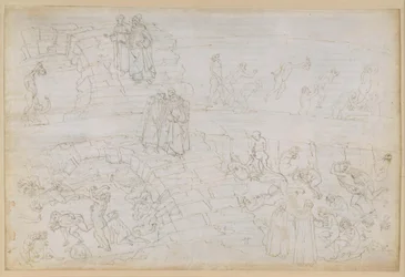 La Divina Commedia, Inferno XXIX. Vergilius och Dante i helvetets åttonde krets (Malebolge), 10:e bolgia: Straffet för förfalskare och alkemister