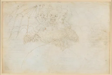 La Divina Commedia, Inferno XXXIV (1): Helvetets centrum: Lucifer i Giudeccas is, som krossar Judas, Brutus och Cassius