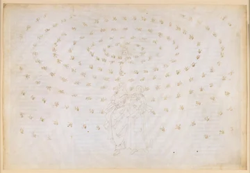 La Divina Commedia, Paradiso XXIV. Åttonde sfären (fasta stjärnhimlen): Beatrice ber Petrus att pröva hennes lärjunge i den sanna tron, den första teologiska dygden; Dantes trosbekännelse