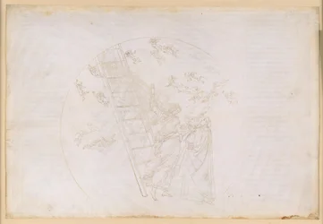 La Divina Commedia, Paradiso XXI. Övergång till den sjunde planetsfären (Saturnus himmel): Dante ser Jakobs stege och ljuset från de saliga, som en gång visat sig värdiga i Contemplatio; tal av Petrus Damianus