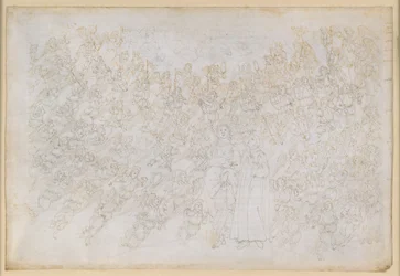 La Divina Commedia, Paradiso XXVIII. Den nionde sfären (Kristallhimlen eller Primum Mobile): Dante ser Gud som en bländande ljuspunkt, omgiven av änglakörer; Beatrice förklarar sfärens hierarki och verkande krafter