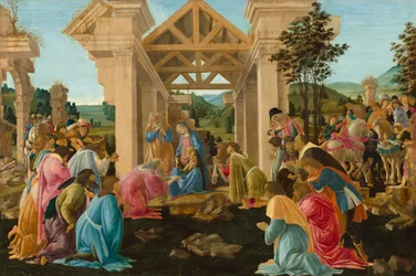 Tillbedjan av Magi, ca. 14781482.