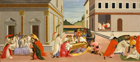 Tre mirakel från Sankt Zenobius, ca. 1500.