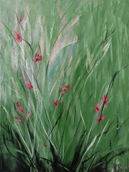 Pink Blooms, 2018 (akryl på duk)