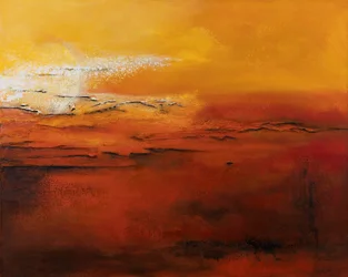 Sunset, 2022 (blandteknik på duk)