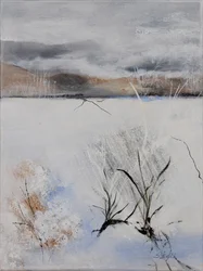 The Quiet of Winter, 2024 (blandteknik/olja på duk)