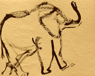Abstrakt elefantteckning