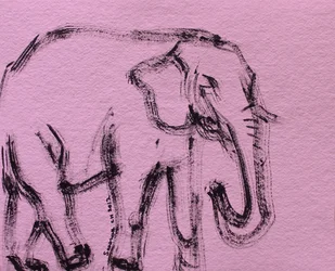 Abstrakt rosa elefant
