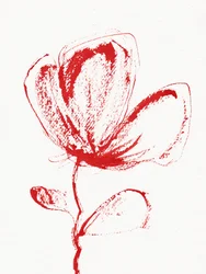 Abstrakt röd blomning