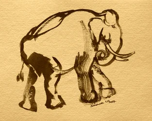 Elegant bläckelefant