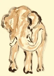 Mild abstrakt elefant