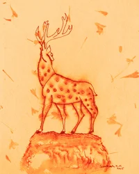 Den majestätiska fläckiga hjorten