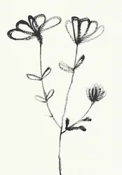 Minimalistisk blomsterskiss