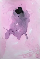 Abstrakt flöde av rosa bläck