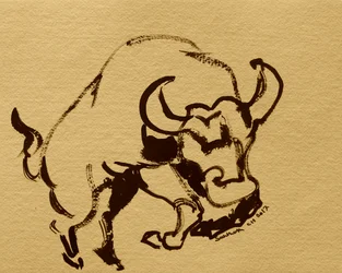 Kraftfull bläckbuffel