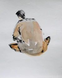 Sittande nakenfigur