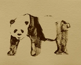 Stiliserad pandateckning