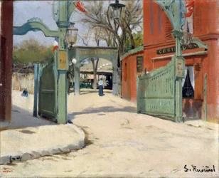 Entré till parken Moulin de la Galette - Målning av Santiago Rusinol (1861-1931) - 1891 - Olja på duk - 33,5x41 - Museu Nacional d