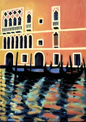 Canal Grande I (olja på kort)