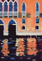 Palazzo, Venedig (olja på kort)