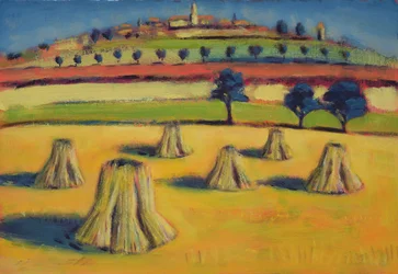 Swiss Harvest (olja på kort)