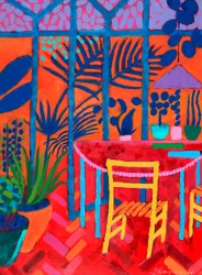 Yellow Chair, 2023 (akryl på kartong)